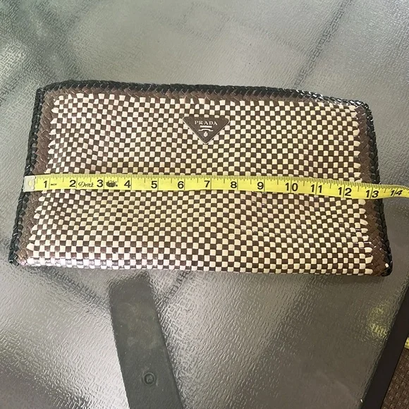 Prada Leather Woven Clutch - Picture 10 of 14